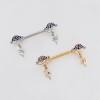 MULTI CZ JELLYFISH DANGLE CZ 316L SURGICAL STEEL NIPPLE RING